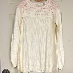 Nwot Anthropologie Knitted and Knotted Cotton Sweater Women's Size XS